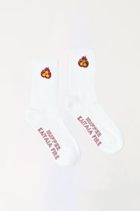 Huffer x Kaitaia Fire - RIB SOCK - FIREBALLER (CHALK)